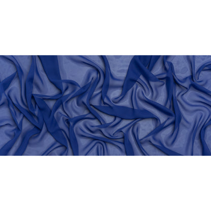 Polyester Chiffon - Galaxy Blue - Designer Deadstock