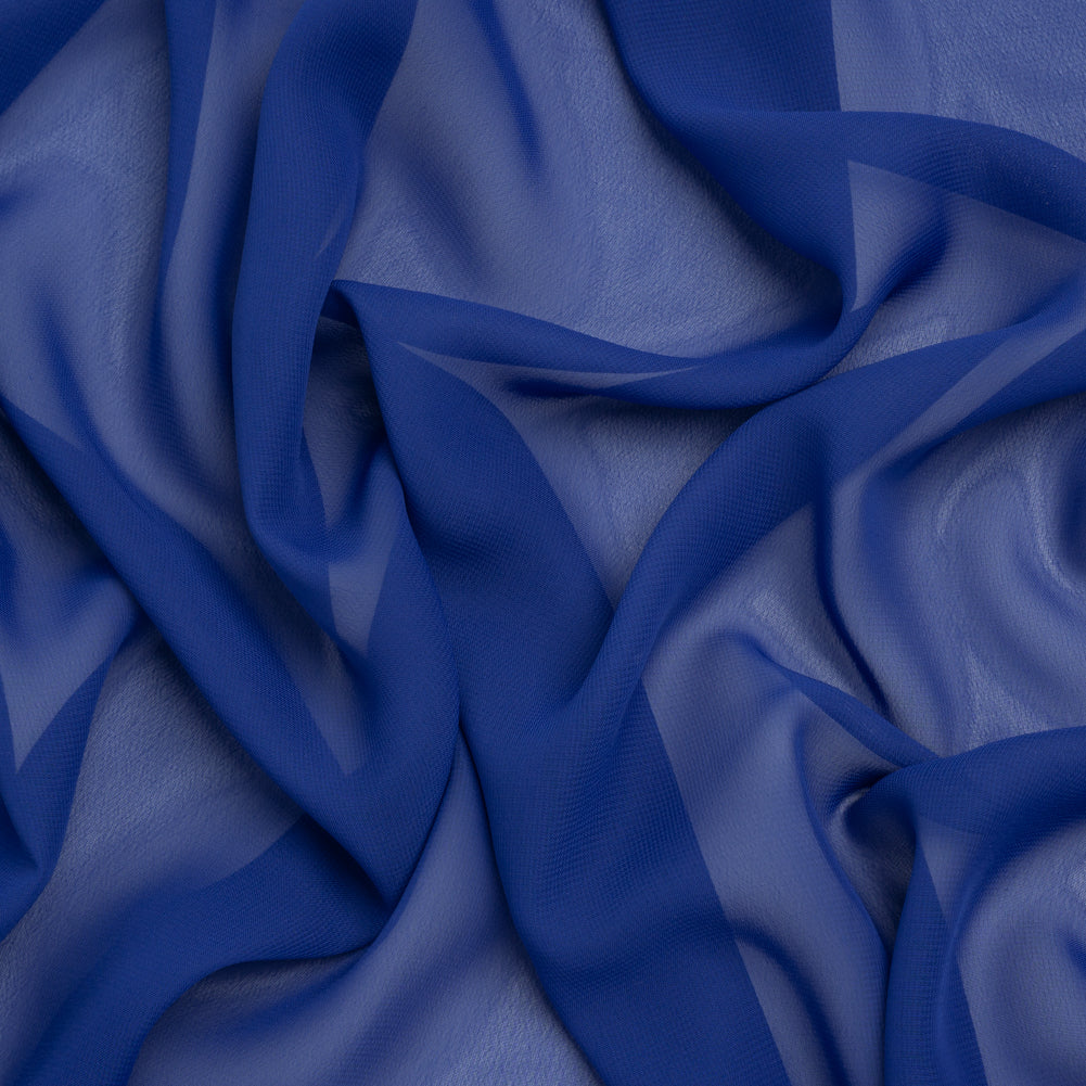 Polyester Chiffon - Galaxy Blue - Designer Deadstock