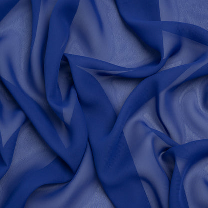 Polyester Chiffon - Galaxy Blue - Designer Deadstock