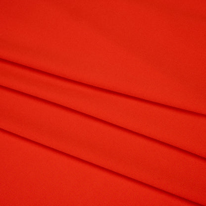 Stretch Polyester Tricot - Poppy Red - Designer Deadstock