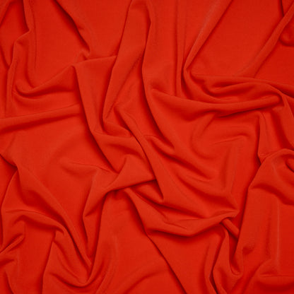 Stretch Polyester Tricot - Poppy Red - Designer Deadstock
