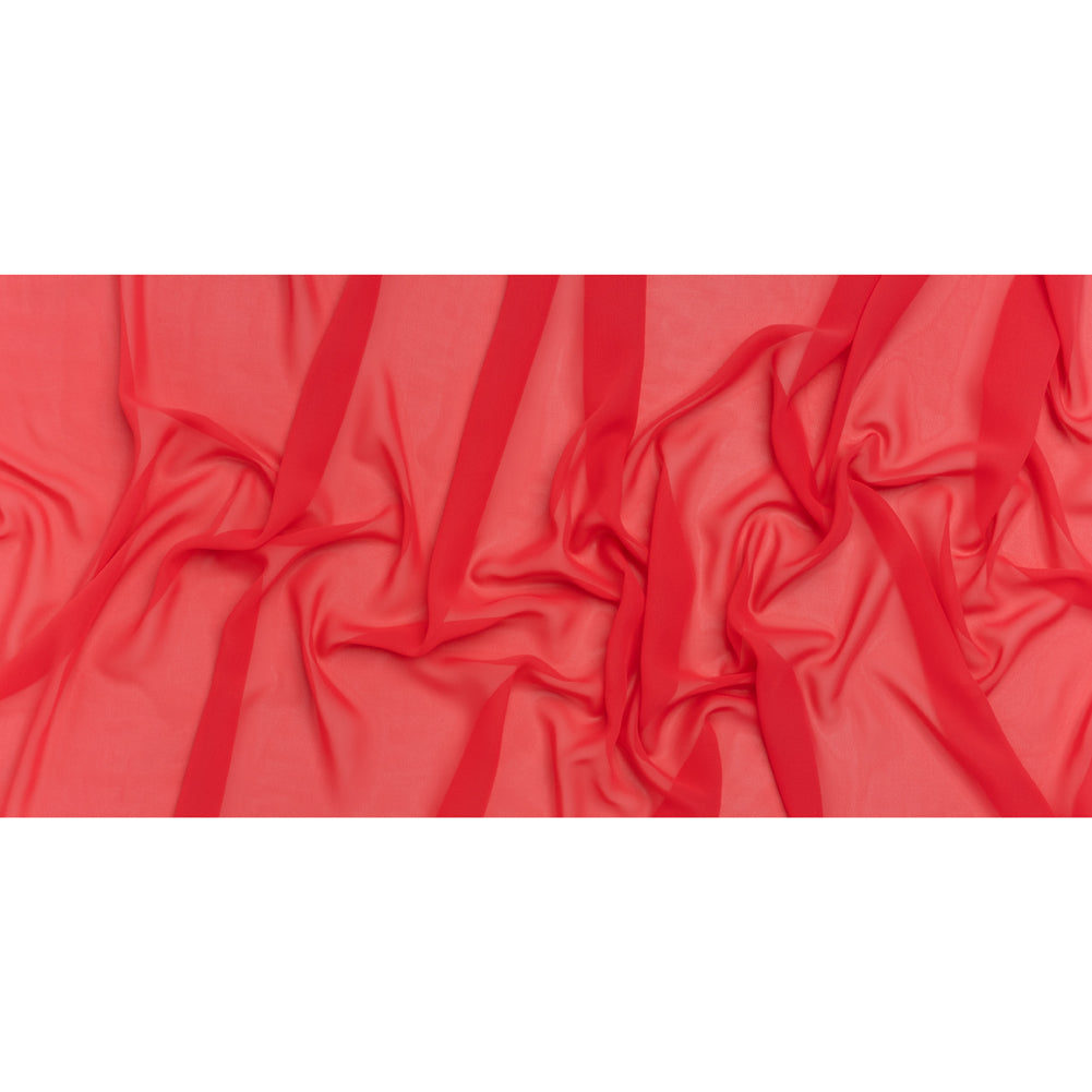 Polyester Chiffon - Teaberry Red - Designer Deadstock - Full