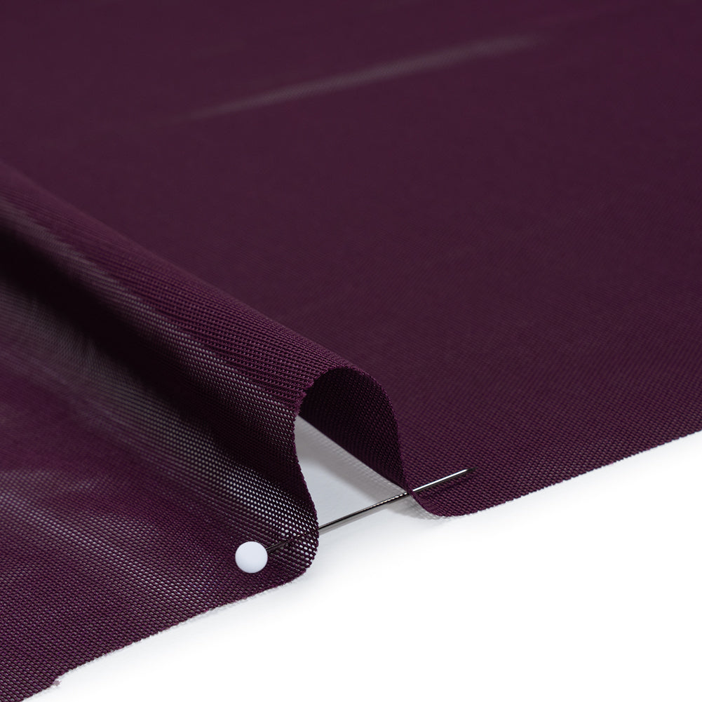 Stretch Polyester Mesh - Aubergine - Designer Deadstock Detail