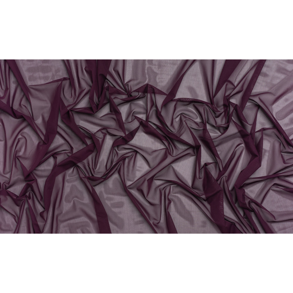 Stretch Polyester Mesh - Aubergine - Designer Deadstock - Full