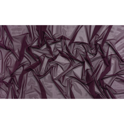 Stretch Polyester Mesh - Aubergine - Designer Deadstock - Full