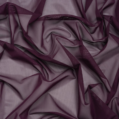 Stretch Polyester Mesh - Aubergine - Designer Deadstock