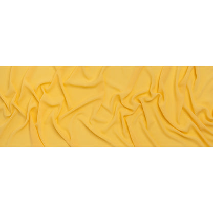 Crinkled Gauzy Rayon and Polyester Crepe - Yellow - Designer Deadstock