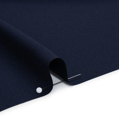 Polyester Crepe de Chine - Navy Blue - Designer Deadstock