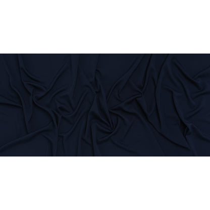 Polyester Crepe de Chine - Navy Blue - Designer Deadstock