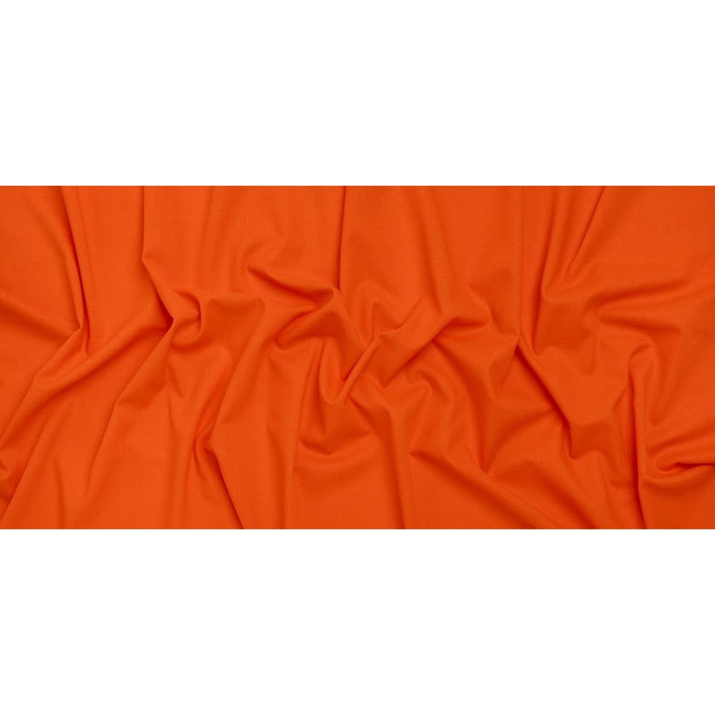 Medium Weight Polyester and Linen Woven - Blaze Orange - Designer Deadstock