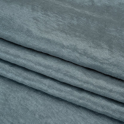 Rayon and Polyester Crystal Twill - Dusty Blue - Designer Deadstock