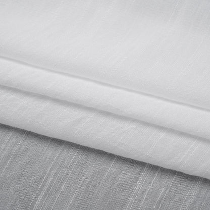 Textured Gauzy Rayon and Polyester Woven - White - Designer Deadstock