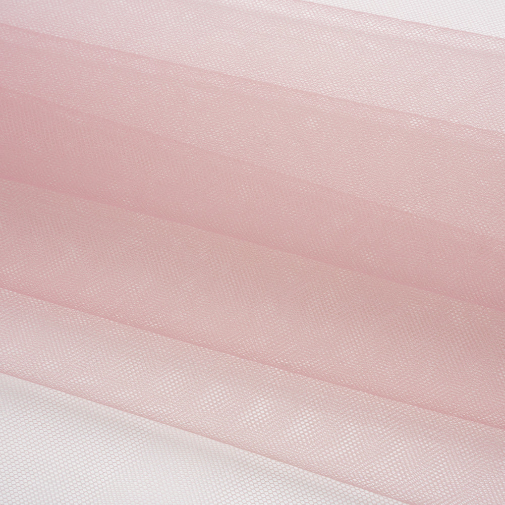 Polyester Tulle - Dusty Rose - Designer Deadstock Folded