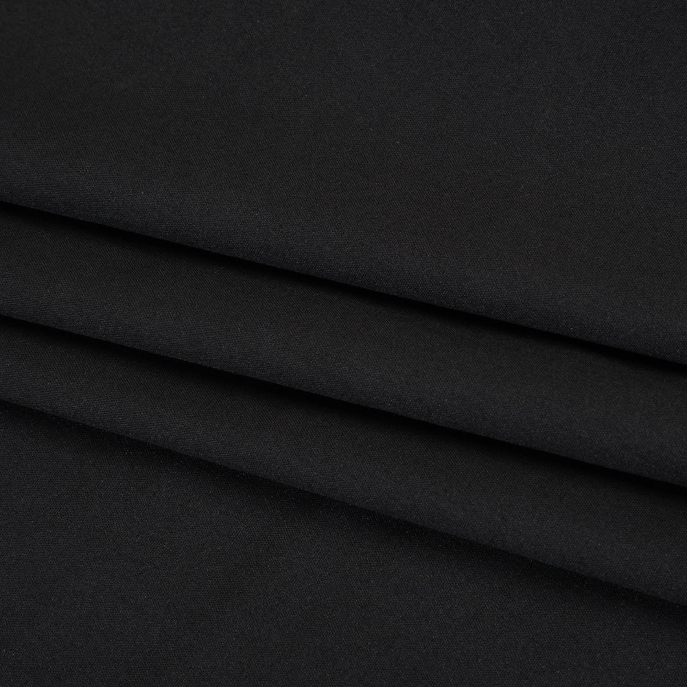 Stretch Cotton and Nylon Shirting - Black - Designer Deadstock