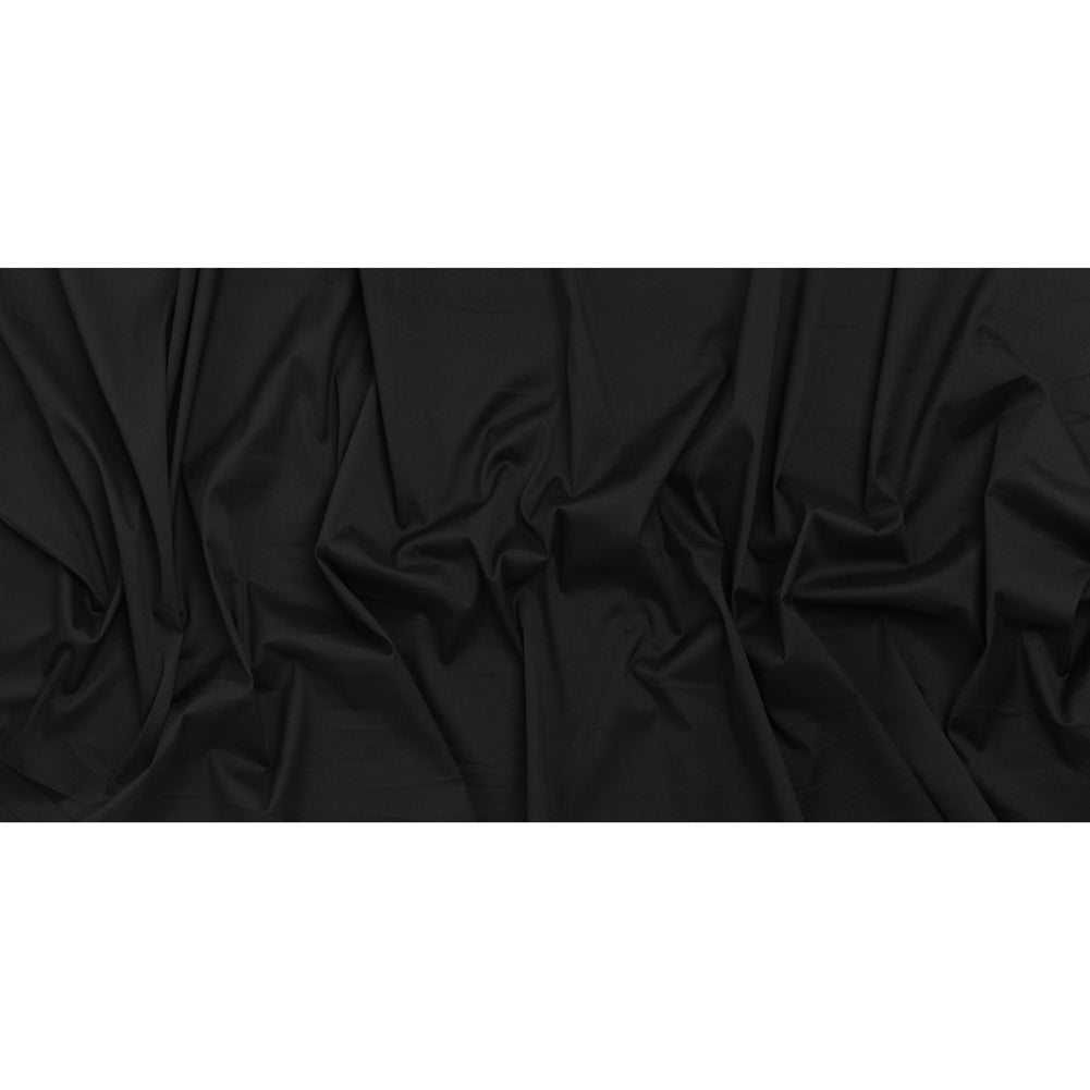 Stretch Cotton and Nylon Shirting - Black - Designer Deadstock