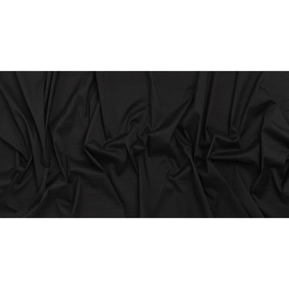 Stretch Cotton and Nylon Shirting - Black - Designer Deadstock