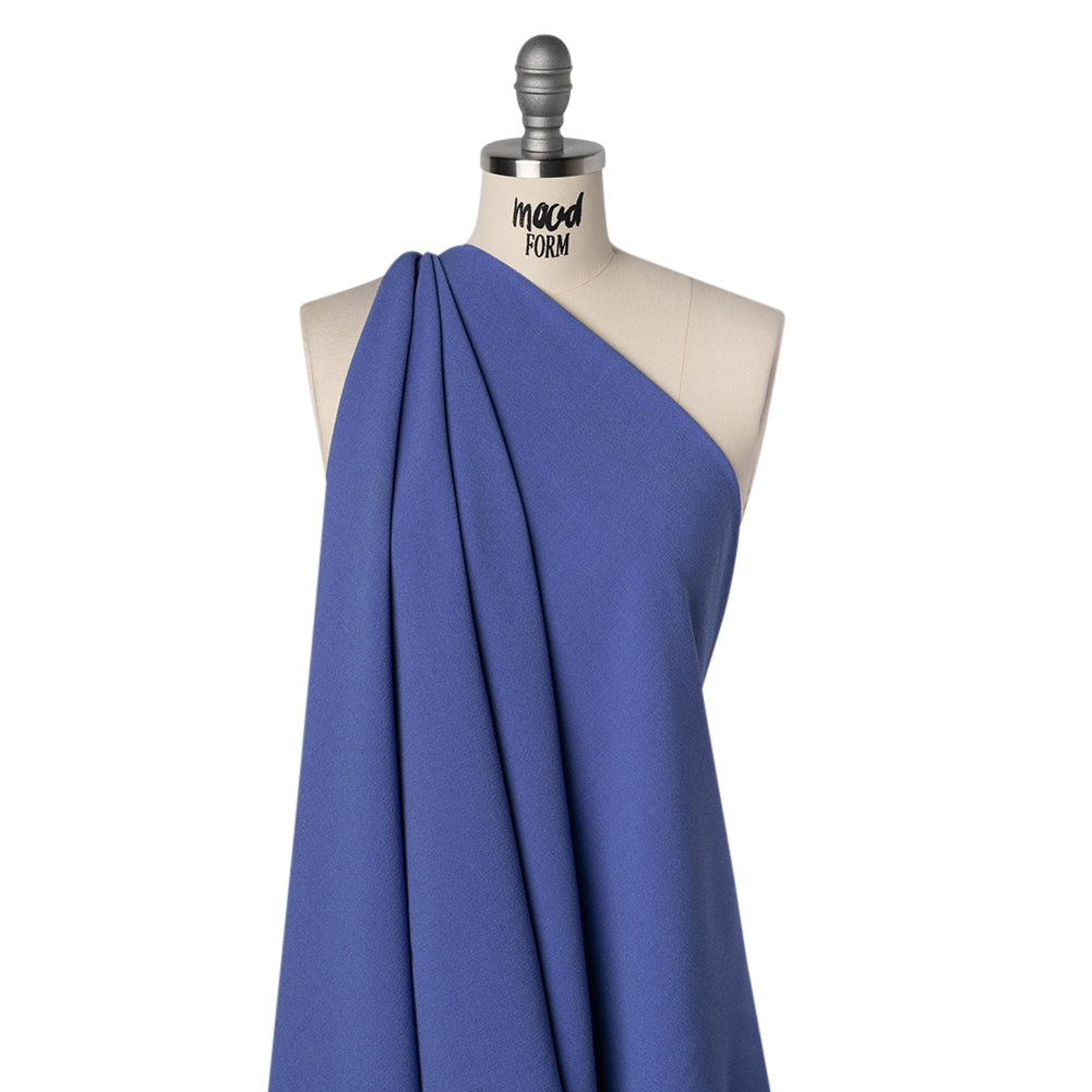 Stretch Polyester Crepe - Periwinkle Blue - Designer Deadstock