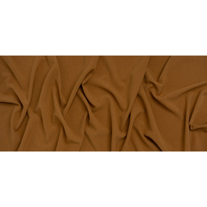 Stretch Polyester Crepe - Caramel - Designer Deadstock