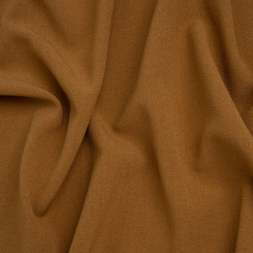 Stretch Polyester Crepe - Caramel - Designer Deadstock