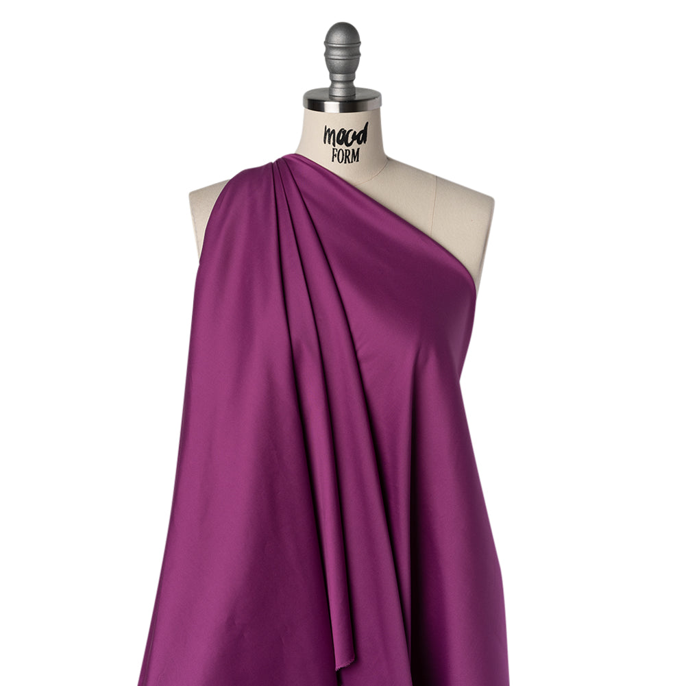 Stretch Cotton and Nylon Poplin - Rose Violet - Designer Deadstock