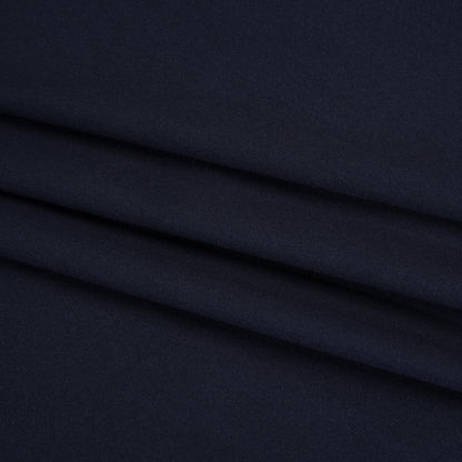 Stretch Cotton and Nylon Poplin - Navy Blue - Designer Deadstock