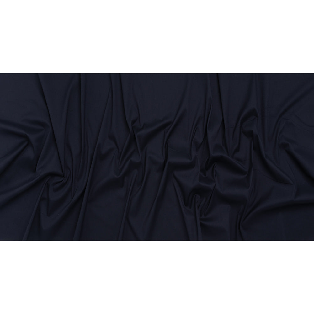 Stretch Cotton and Nylon Poplin - Navy Blue - Designer Deadstock