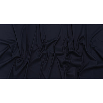 Stretch Cotton and Nylon Poplin - Navy Blue - Designer Deadstock
