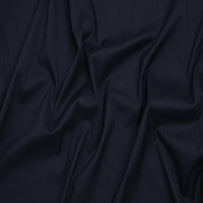 Stretch Cotton and Nylon Poplin - Navy Blue - Designer Deadstock