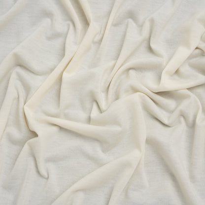 Stretch Polyester Jersey - Ivory - Designer Deadstock