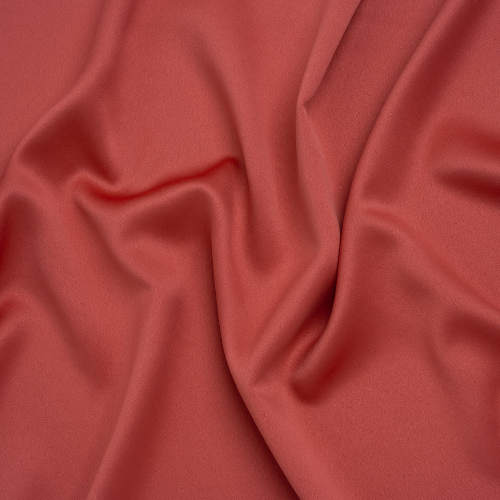 Stretch Polyester Charmeuse - Geranium Pink - Designer Deadstock