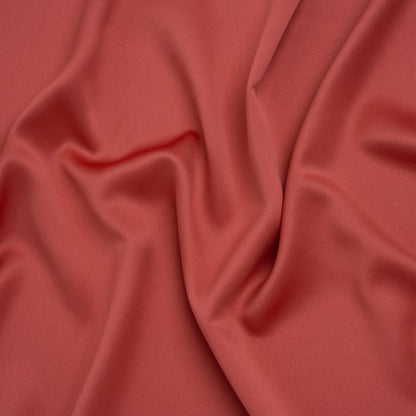 Stretch Polyester Charmeuse - Geranium Pink - Designer Deadstock