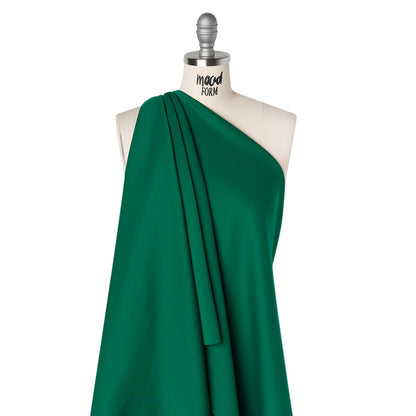 Stretch Polyester Scuba Knit - Grass Green - Designer Deadstock Drape