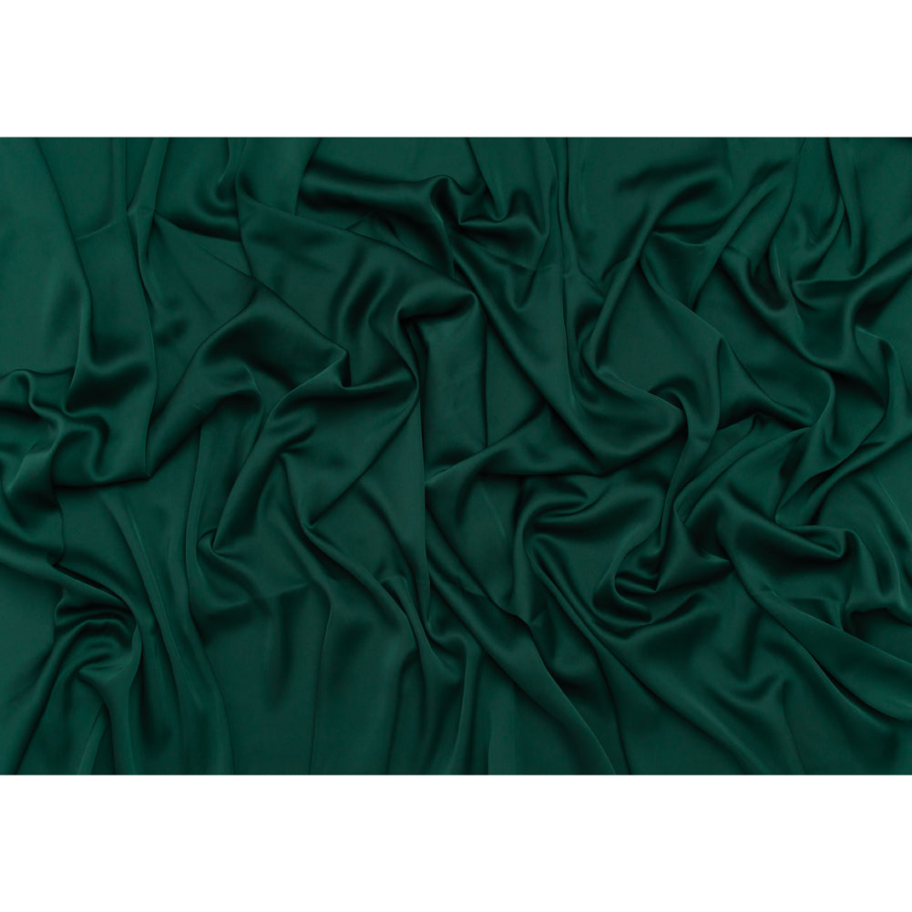 Stretch Polyester Charmeuse - Dark Teal - Designer Deadstock