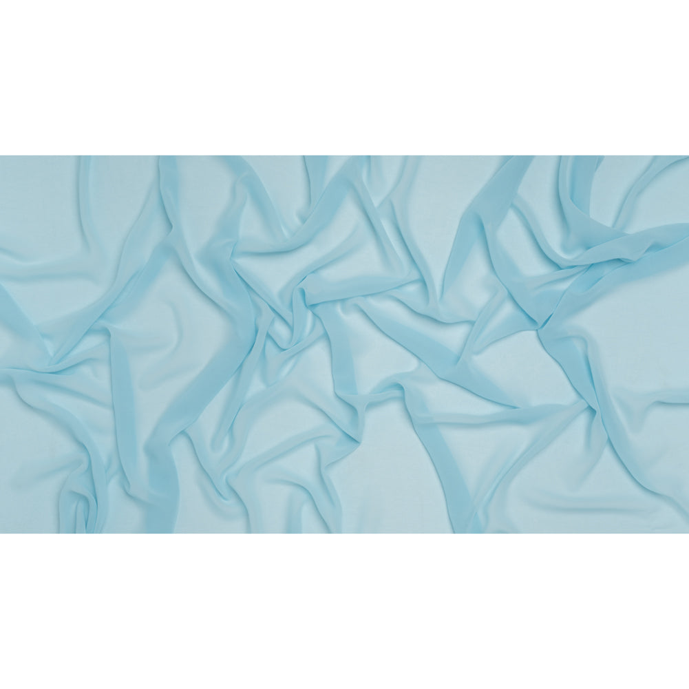 Polyester Chiffon - Sky Blue - Designer Deadstock