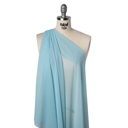 Polyester Chiffon - Sky Blue - Designer Deadstock