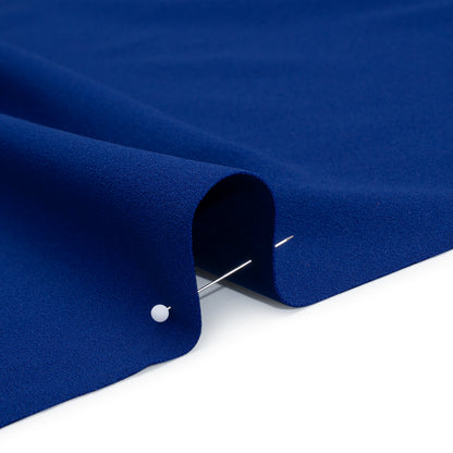 Stretch Polyester Crepe Double Knit - Galaxy Blue - Designer Deadstock
