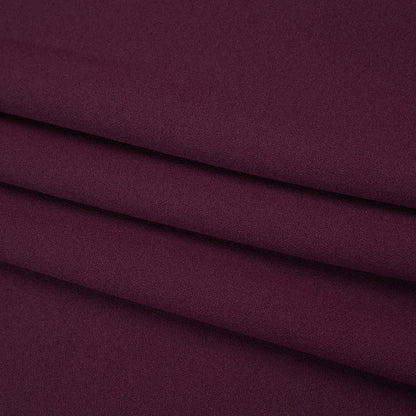 Stretch Polyester Crepe Double Knit - Amaranth Purple - Designer Deadstock