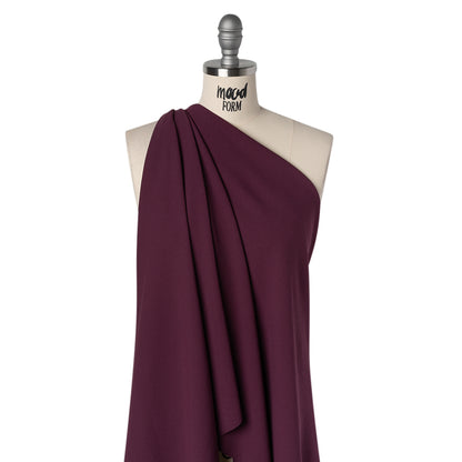 Stretch Polyester Crepe Double Knit - Amaranth Purple - Designer Deadstock