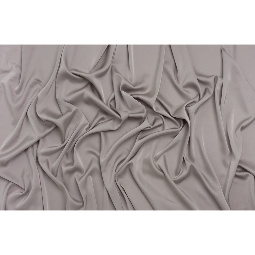 Stretch Polyester Charmeuse - Cloud Gray - Designer Deadstock