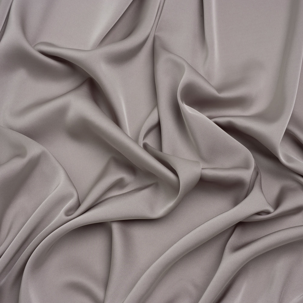 Stretch Polyester Charmeuse - Cloud Gray - Designer Deadstock