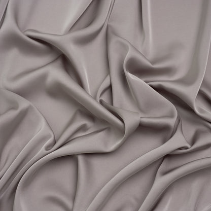 Stretch Polyester Charmeuse - Cloud Gray - Designer Deadstock