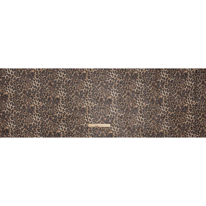 Polyester Chiffon Print - Brown and Black Leopard Spots - Designer Deadstock
