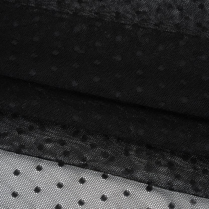 Point D'Esprit Tulle - Black - Designer Deadstock