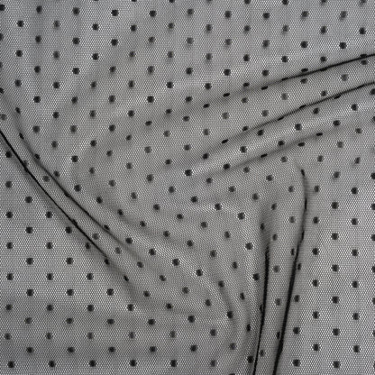 Point D'Esprit Tulle - Black - Designer Deadstock