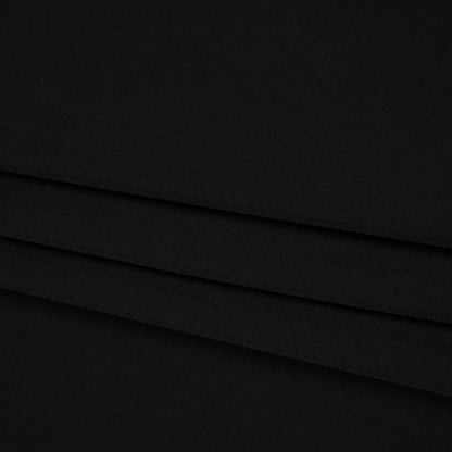 Fluid Polyester Twill - Black - Designer Deadstock