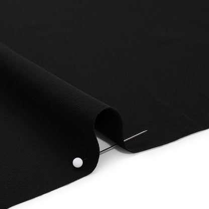 Fluid Polyester Twill - Black - Designer Deadstock