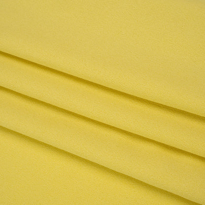 Stretch Polyester Crepe Double Knit - Lemon Yellow - Designer Deadstock