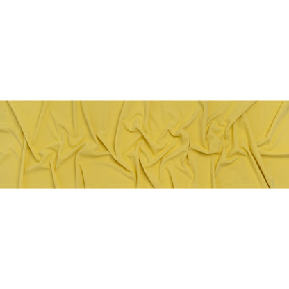 Stretch Polyester Crepe Double Knit - Lemon Yellow - Designer Deadstock
