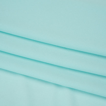Lightweight Polyester Crepe Knit - Aqua Blue - Designer Deadstock