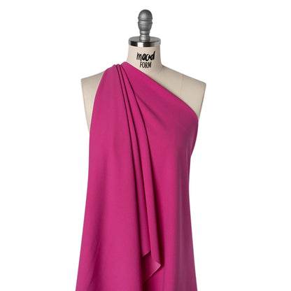 Stretch Polyester Crepe Double Knit - Rose Violet - Designer Deadstock